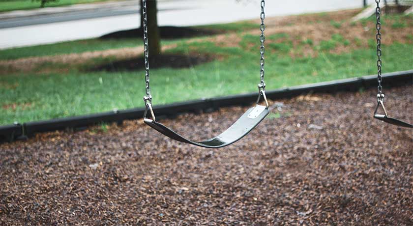 an empty swing