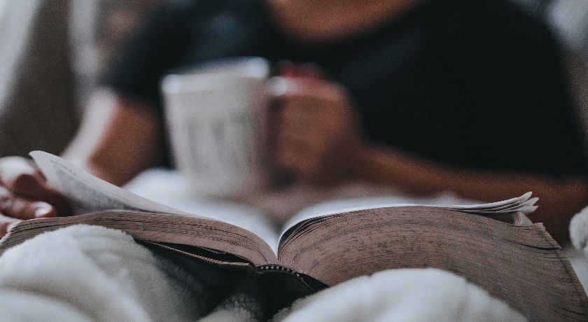 Reading in bed 